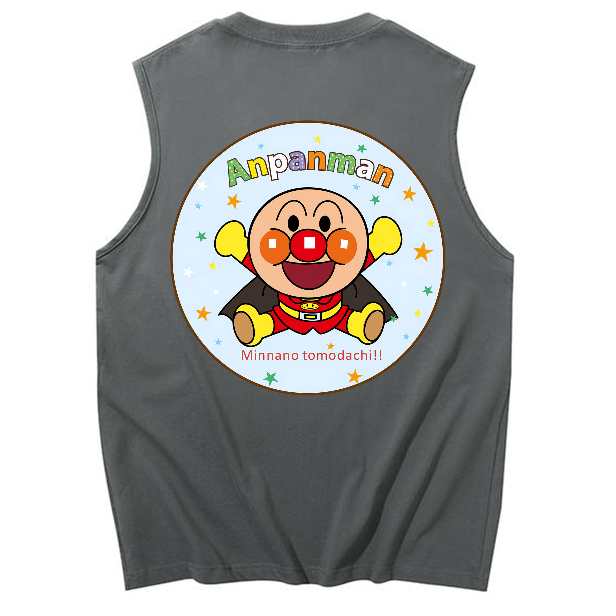 （画像用） アンパンマン Anpanman コットン100％タンクトップ（背面プリント）
